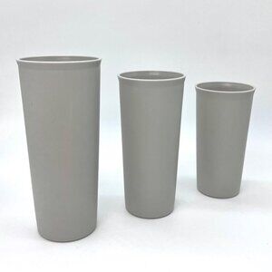 Vintage Tupperware Nesting Tumblers Gray Set of 3 60's 70's Midcentury USA